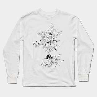 POTATO (black lines) Long Sleeve T-Shirt